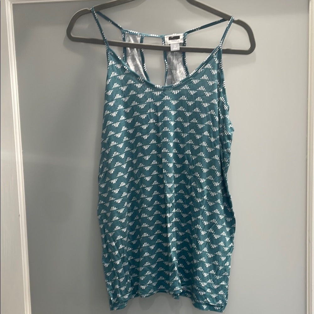 Teal Patterned Women's Top